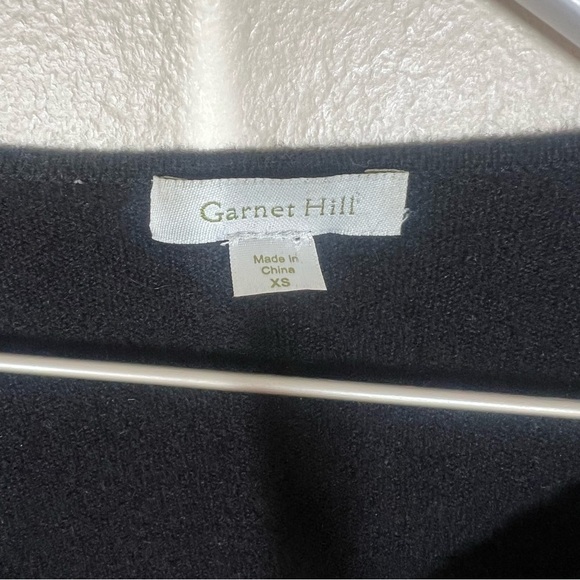 Garnet Hill Black V-Neck Poncho-Style Cashmere Sweater Size XS - Picture 3 of 8